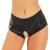 Frauenhöfen sexy Unterwäsche Damen Exotic schicklos Boxer Shorts Kostüm Metallic Shiny Beute Low Riunder Preaks Buunderpants