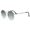 óculos de sol Men óculos de sol polarizados para homens novos óculos de sol da moda de metal poligonal, óculos de sol da moda, copos de condução