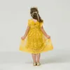Платья девочки для детской девушки цветочная кружевная сетчатая сетка