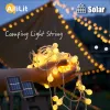 Dekorationen Camping Solar Sait Lights Outdoor 200 LED Crystal Globe Lichter wasserdichte Solarfee Licht für Garten Weihnachtsfeier Dekoration