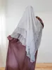 3 couches khimar pour femmes crêpe en mousseline de soie