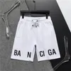 Designer Luxury Mens Athletic Workout Shorts Katoen Casual Shorts Elastische taille Joggers Sports sweat shorts Black White
