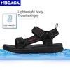 Outdoor Summer Mens Sandals Breathable Sport Beach Shoes Plus Size NonSlip Casual Sandalis Black 240419