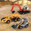 Modello Diecast Auto 3pcs Auto in lega Truck Truck Modello Dumper Toys for Boys Simulato Crawler Engineering Vehicle Cars Collection Regalo per bambini T240506