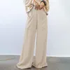Women's Pants Floor Length For Women Mopping Beachside Palazzo Trousers Spring Summer Workwear Female Solid Color Retro Wide Leg