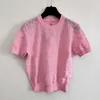T-shirt pour femmes Designer Eugen Yarn Perspective tricot à manches courtes pour femmes assl