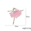 Бруши изысканная эмалевая танцующая балетная балетная девочка для женщин для женщин свадебная вечеринка Двоя танцор Акцены