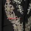 Blazer Groom Men Ter Suits Slim Fit Apliques de miçangas de casamento Tuxedo sob medida fez 3 peças roupas masculinas de moda de baile de formatura roupas de moda