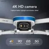 Drones New S6s Mini G Drone 4K Professional Dual HD EIS Camera Optical Flow 5G WiFi Brushless Polding Four Helicopter RC Helicopter Toy Drone WX