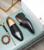 24SS SUPER Designer Men Dress Shoes Casual Walking Loafer Flat Leather Oxfords Black Flats Echt lederen lage hak trouwfeest met doosmaat 38-45