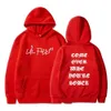 男性のパーカースウェットシャツlil peepパーカーはリルを愛しています。ピープメンズ/レディースハーディプルオーバースウェットシャツメンズ/レディススーダデラス泣くベビーハットホディスウェットシャツQ240506