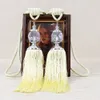 1pair rétro style Euro Faux Crystal glandissels Fringe rideau Tieback Bandage Corde Fence Drapes Decoration 240429