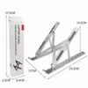 Tablet PC Stands Creative Folding Bracket Aluminium Alloy Stand 10-15,6 tum Laptop Monteringar 6-position Justerbar höjd bärbar håll Otvyw