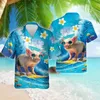 Chemises décontractées pour hommes drôle de cochon animal 3d chemise de plage imprimée mignon chemises graphiques pour animaux de compagnie pour hommes.