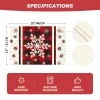 Pads Buffalo Plaid Snowflakes Placemats, kersttafelmatten voor feest-, keuken- en eetdecoratie, set van 4, 12x18 inch, winter