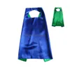 Costume de thème Couleur nature 70x70cm 2layer Kids Superhero Cosplay Satin Cape Halloween Capes For Drop Liviling Apparel Costumes Dhgpt