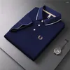 Polos masculin 2024 Polo brodé de haute qualité T-shirt Summer Top Top Trend Business Casual Business