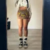 Etekler 2024 moda işlemeli denim fermuar kısa etek retro sokak kıyafetleri kadın yaz kız seksi gündelik cepler mini