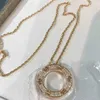 Collana di design alla moda Nuova classica amore classico Collana rotonda per donne Gold 18k Rose Big Small with Cart Original Necklace