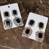 Dangle Earrings Arrival Black Crystal Big Drop For Women Fashion Jewelry Party Show Lady's Statement Accessories