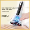 MicroCurrent Heating Vibration Gua Sha Device Handheld Massager Rechargeable Micro Meridian Massage Brush 240430