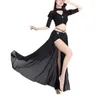 Sahne Giyim Kadınlar Zarif Göbek Dans Kostüm Seti Saç Bandlı Yetişkin Uygulama Giysileri Kadın Dans Kıyafetleri