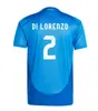 24 25 Bonucci Italië voetballen Jerseys Home Jorginho Insigne Verratti Men Kids Kit Chiesa Barella Finals Chiellini Pellegrini Immobile voetbaloverhemden