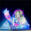 23ft hög grossist lluminerad uppblåsbar ballong astronautblåsbara ballongkonst spaceman för musikannonsdekoration