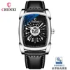 Chenxi Dawn Square Watch Mens Hollow Vollautomatische mechanische Weineimer High -End -Nacht Glanz