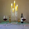 Halter 5 Arme 24 -Zoll -Acryl -Candelabra -Mittelstücke für Tische, klare Candelabra -Kerzenhalter -Hochzeitsketernen für Tische Party