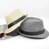 Beretti uomini Donne Paglie di paglia Cappello Trilby cubano Sun Cap Panama Short Brim Summer Beach Beach All-Match Secket