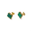 Cheap price and high quality earrings jewelry popular lucky four leaf clover earrings vanly fadeless versatile highend with common cleefly