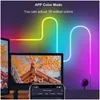 LED Strips Neon Striplicht met muziek Sync Dream Color Smart App 16 miljoen DIY -kleuren Wifi Bluetooth -touw Drop Leving Lights Light Dhvnu