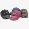 Foux Baseball Caps Women Men Four Seasons Letter Embroidery Make Old Retro Washed Adjustable Korea Japanese Style 240416