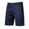 Men Shorts Summer Algodón de algodón Medio Masco Mas de negocios Men Shorts Impreso Playa Stretch Chino Classic Fit Short Homme 240506