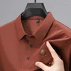 Erkek Polos 2024 Yaz Yüksek Son Marka Baskılı Sıradan Buz İpek Polo Gömlek İşi Demir Konfor Yok T-Shirt Üst Giyim