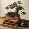 Vasi Flower Pot Resin Retro Creative Bonsai Old House Micro Landscape Decoration Asparagus Fern Plant Basin Cinese Style