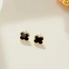 Cheap price and high quality earrings jewelry vanly Classic Four Leaf Clover Earrings with common cleefly