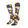 Calzini maschili Mondrian Blocks de Stijl Modern Art Men Women Neorty Novety Novelty Summer Autumn Inverno Regalo inverno