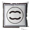 Coussin / oreiller décoratif concepteur jet de lettre en noir et blanc logo maison er canapé décoration coussin pur coton confortable 45 x 45 dhbad