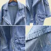 Vestes pour femmes Nice Denim Femmes Printemps Automne Verscons Pichettes Long Marine Casual Jeans Veste Loose Femme Femme Extérieur P622