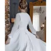 Land bruids strand trouwjurken jurk een lijn v nek lange mouwen zijkant spleet chiffon vloer lengte op maat gemaakte plus size vestidos de novia estidos
