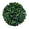 Flores decorativas bolas de boxwood sem regar a poda aparando o verde redondo verde redondo realista bola artificial para a porta da frente