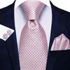 Boogbladen hi-tie roze grijze polka dots zakelijke heren stropd
