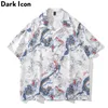 Camisas casuales de hombres Dark Dragon Full Wrewen Vintage For Men Button Down Retro Mens Shirts Strt Shirts Male Top Y240506