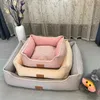 Łóżka dla kota meble oddychające bawełniane kwadratowe łóżko kota myjna miękka psa poduszka na szczeniaka Kennel Kennel Kat śpiący łóżko gniazdo materacy domowe akcesoria domowe