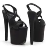 Chaussures habillées Leecabe 20cm / 8 pouces en daim supérieur supérieur lacet up Lady Fashion Party Partat High Heel Pole Dance Femmes Sandales 1B
