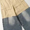 2024SS 봄/여름 디자이너의 새로운 남자 캐주얼 청바지 패션 스 플린트 데님 바지 여자 느슨한 면화 커플 넓은 다리 바지 조절 가능한 허리 xs-l