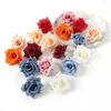 Flores decorativas 10pcs 6cm Rose Artificial Heads para decoração de casa Decoração de casamento de jardim Fake Craft Garlands Bouquet Acessórios