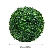 Flores decorativas bolas de boxwood sem regar a poda aparando o verde redondo verde redondo realista bola artificial para a porta da frente